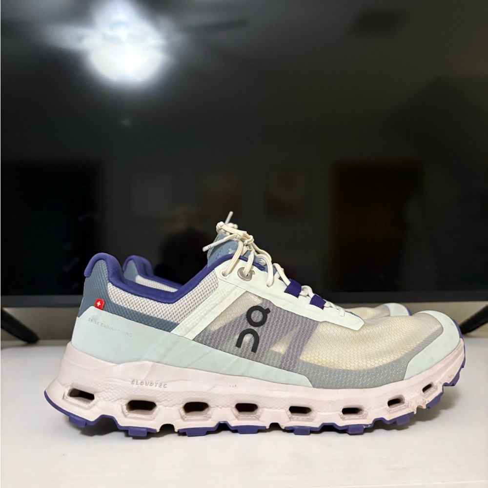 On Running Cloudnova Women's White & Purple Running Shoe - Picture 10 of 16